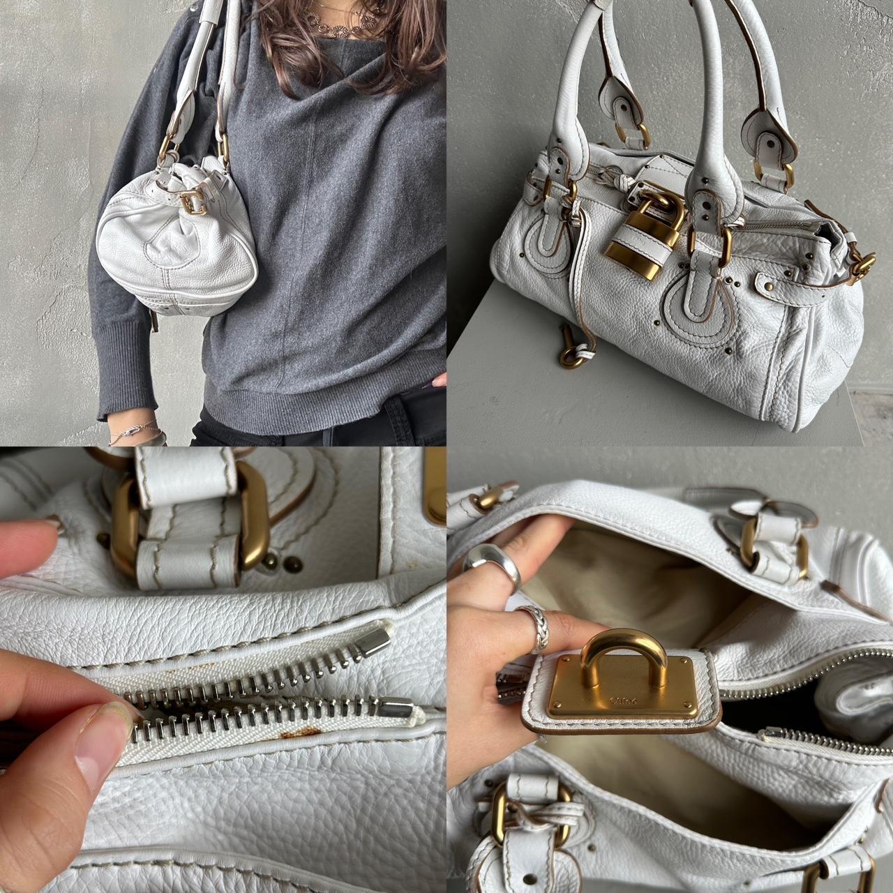 π₯ Authentic Iconic CHLOE Paddington Bag in white leather Pre-owned π₯