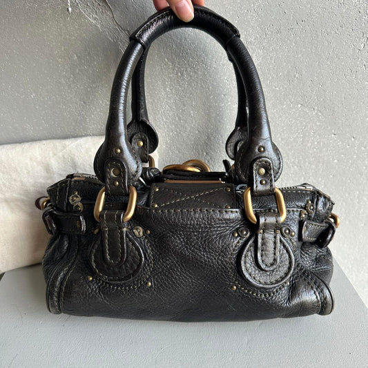 ๐ฅ Authentic Iconic CHLOE Paddington Bag khaki / Black leather Pre-owned ๐ฅ