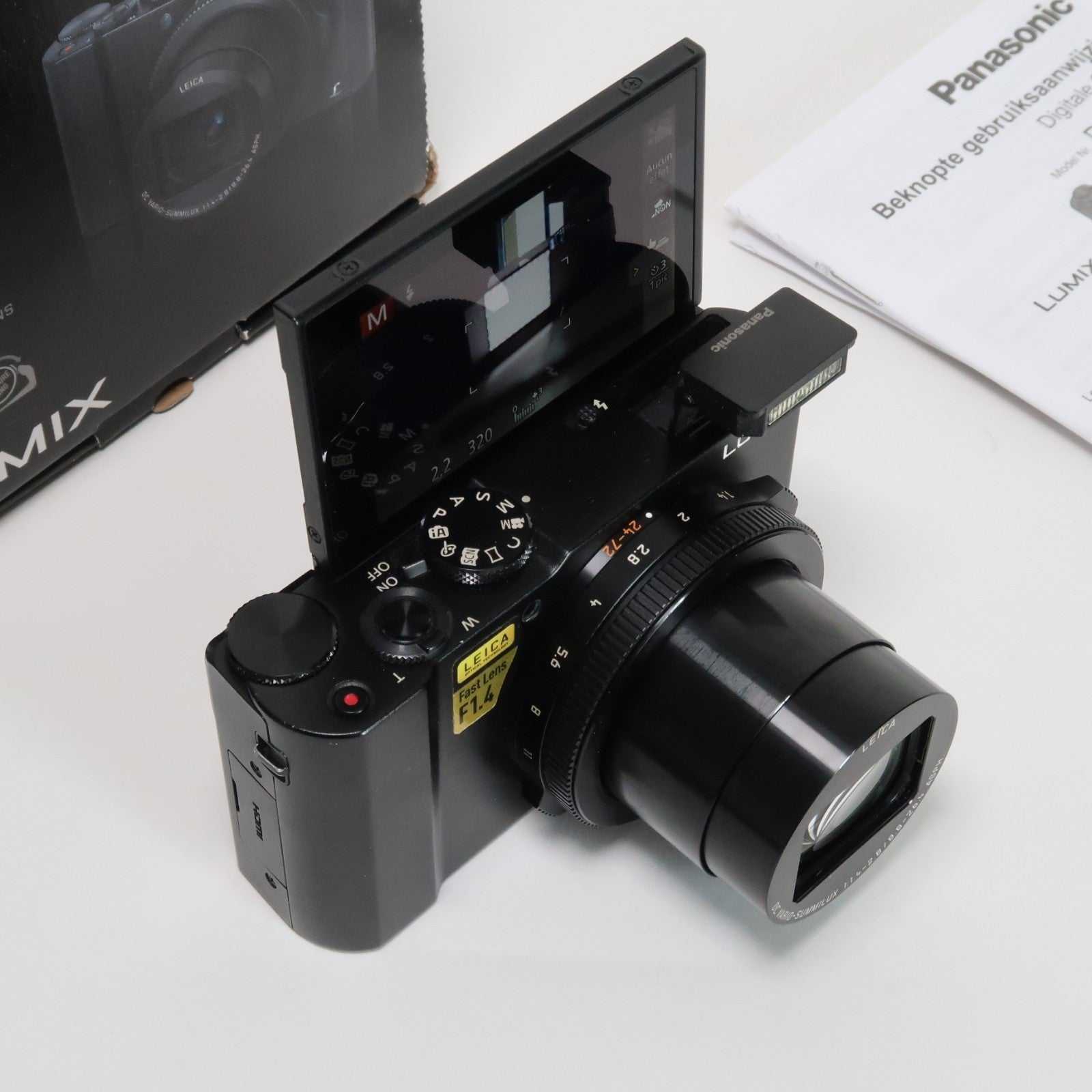 Panasonic Lumix DMC-LX15 Digital Camera – Black – Original Packaging, SD Card 32GB