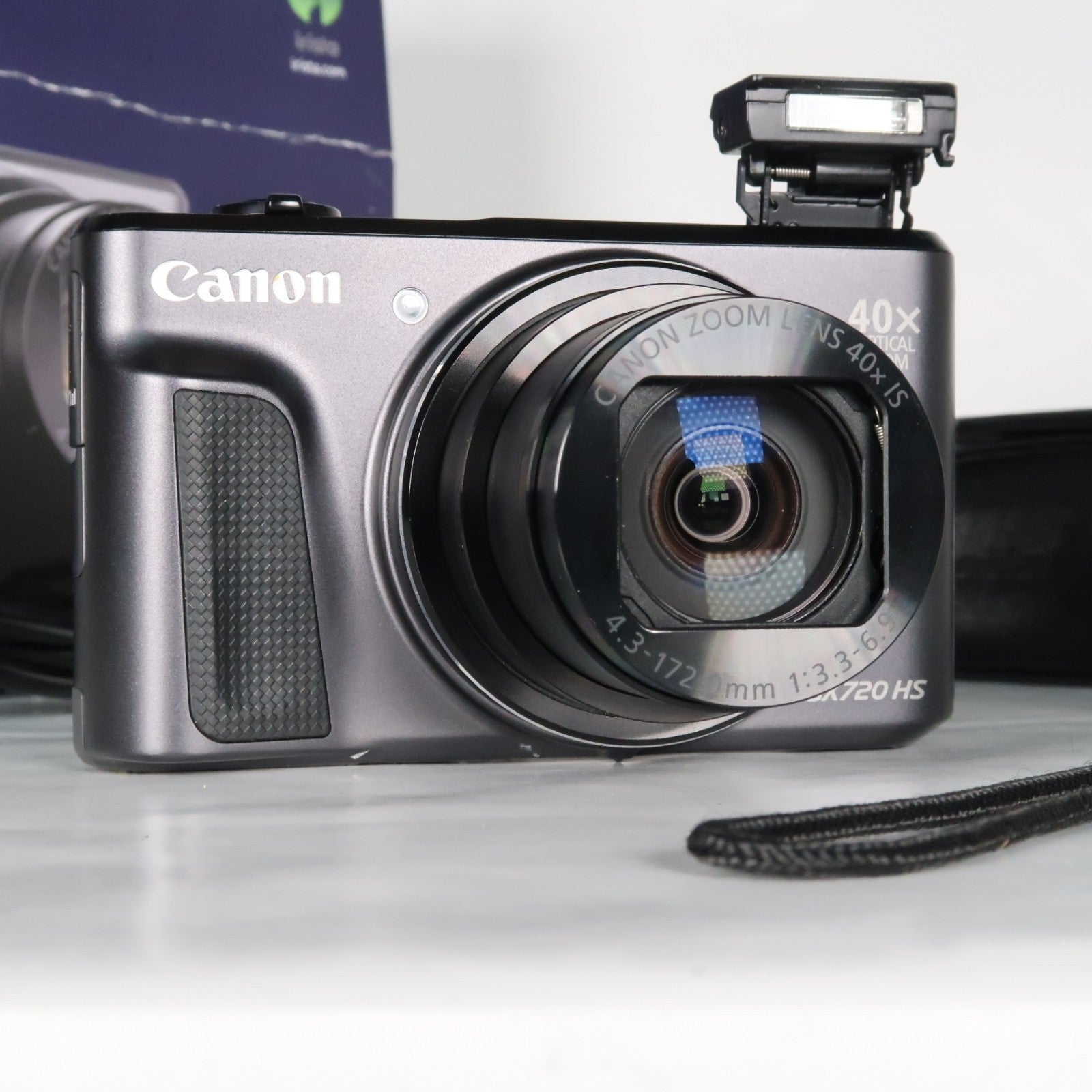 Canon PowerShot SX720 HS 20.3MP 40x Digital Camera Black + Case + 64GB SD Card