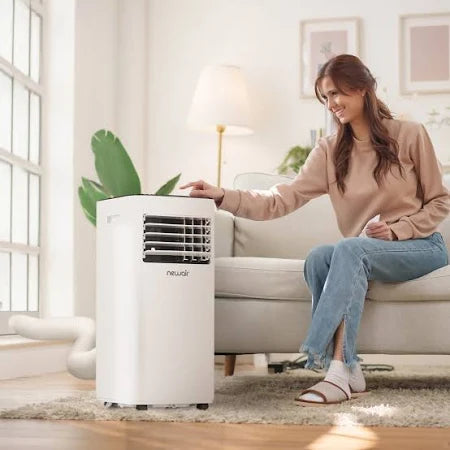 Newair 8,000 BTU Portable Air Conditioner Compact AC Design with Easy Setup Window Venting Kit