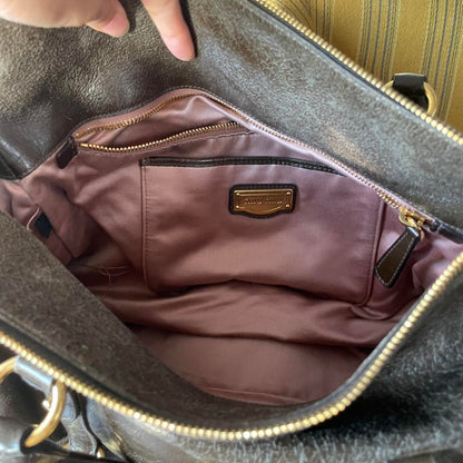 🔥 Authentic Vintage Dark Brown Leather Miu Miu Vitello Lux Bag Pre-owned 🔥