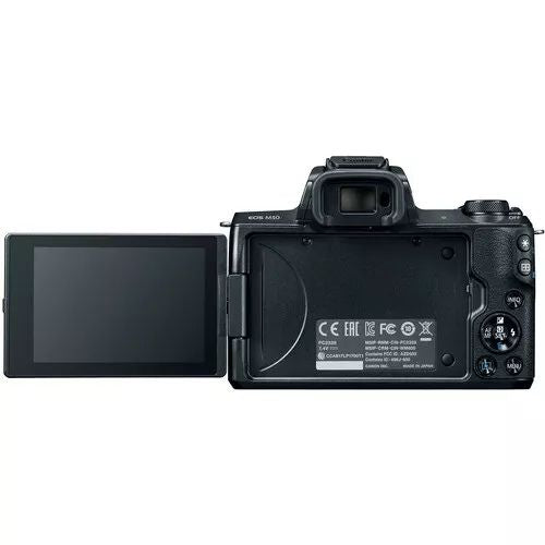 Canon EOS M50 Mirrorless Digital Camera with 15-45mm EF-M IS STM Lens (Black)