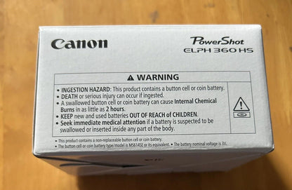 Canon PowerShot ELPH 360 HS Digital Camera - Black (USA Model)
