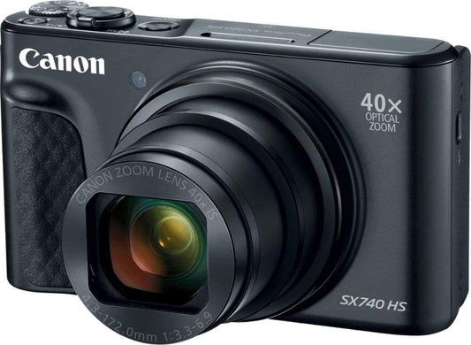 Canon PowerShot SX740 HS Camera with 40x Optical Zoom – Black (International Model)