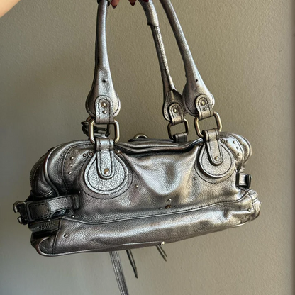 🏵️ Pre-owned Authentic silver Chloe paddington bag 🏵️