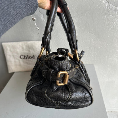 🔥 Authentic Iconic CHLOE Paddington Bag khaki / Black leather Pre-owned 🔥
