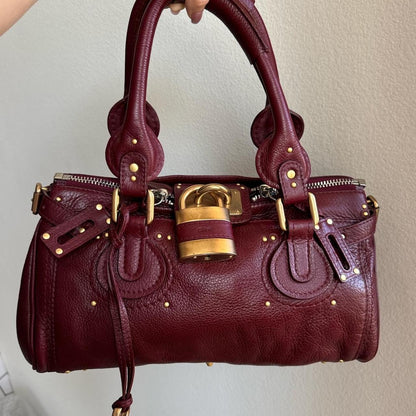 🔥 Authentic Burgundy Chloe paddington leather Pre-owned 🔥