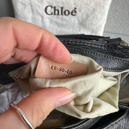 🔥 Authentic Iconic CHLOE Paddington Bag khaki / Black leather Pre-owned 🔥
