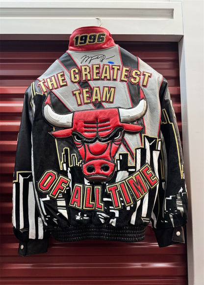 Jeff Hamilton *1996 GTOAT CHICAGO BULLS* Leather Jacket