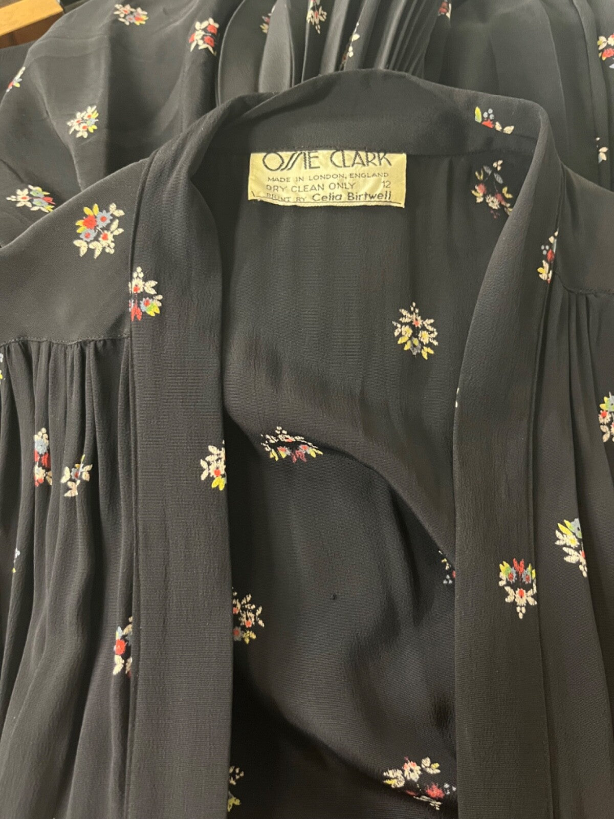 70's Maxi Couture Wrap "Bridget" Dress by Ossie Clark x Celia Birtwell