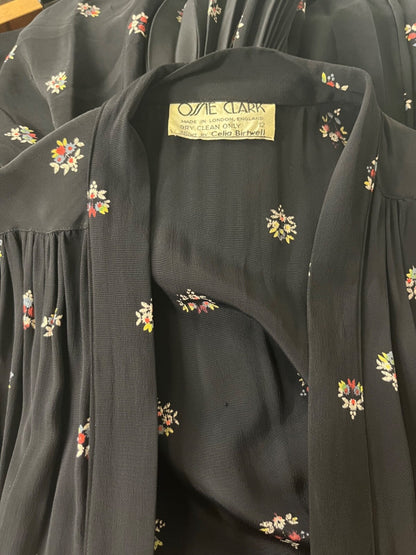 70's Maxi Couture Wrap "Bridget" Dress by Ossie Clark x Celia Birtwell