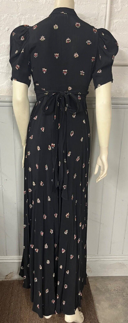 70's Maxi Couture Wrap "Bridget" Dress by Ossie Clark x Celia Birtwell