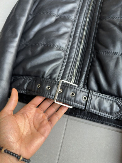 Dior Homme AW04 “VOTC” fur hooded leather jacket