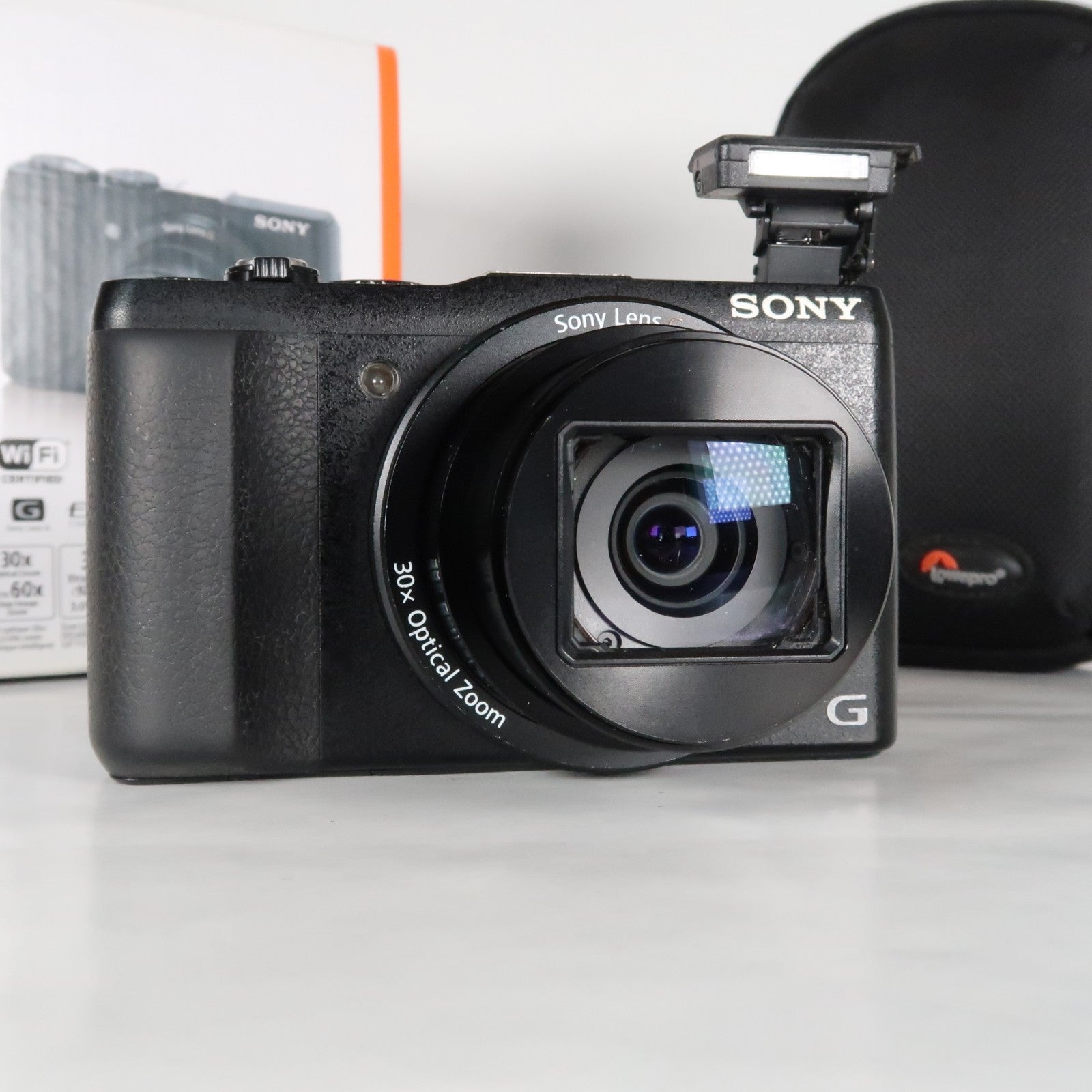 Sony CyberShot DSC-HX60V 20.4MP Digital Camera – Boxed, with Case &amp; 32GB SD Card