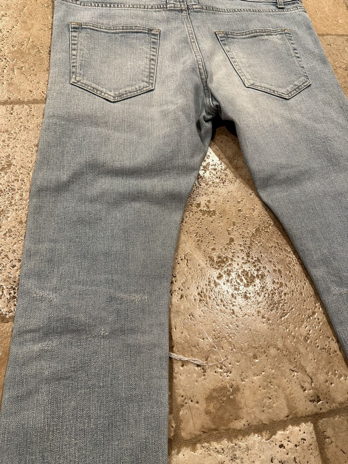 Saint Laurent Paris x Hedi FW13 Light Wash Chain Denim Jeans