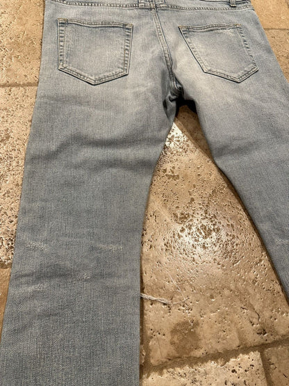 Saint Laurent Paris x Hedi FW13 Light Wash Chain Denim Jeans