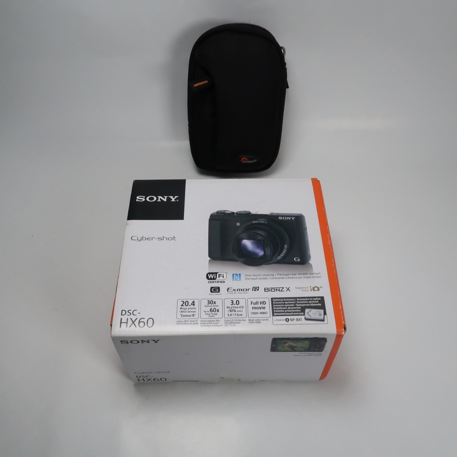 Sony CyberShot DSC-HX60V 20.4MP Digital Camera – Boxed, with Case &amp; 32GB SD Card