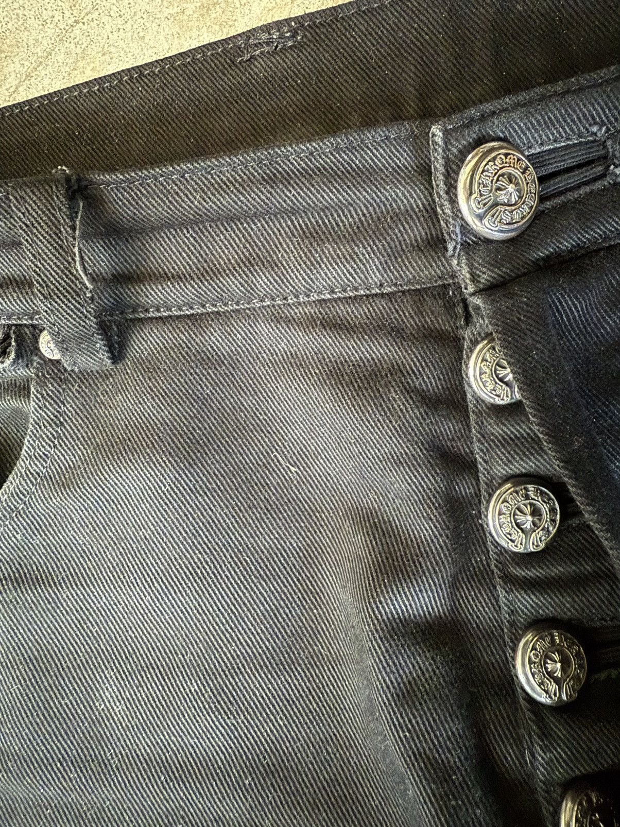 CHROME HEARTS FLUER KNEE DENIM PANTS JEANS