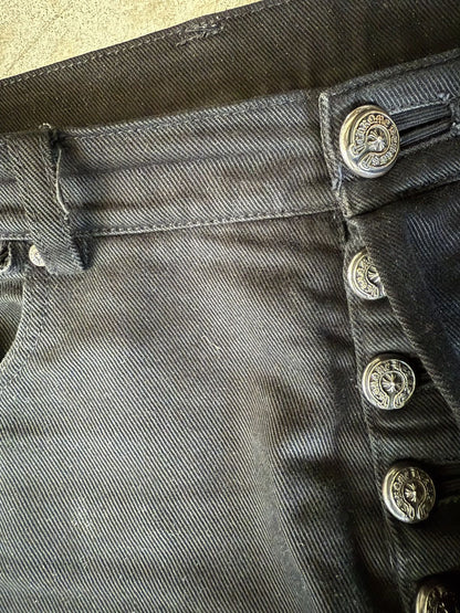 CHROME HEARTS FLUER KNEE DENIM PANTS JEANS