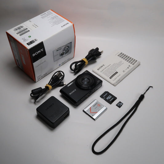 Sony Cyber-shot DSC-W830 20.1MP + Canon IXUS 145 Black – Compact Digital Cameras Bundle