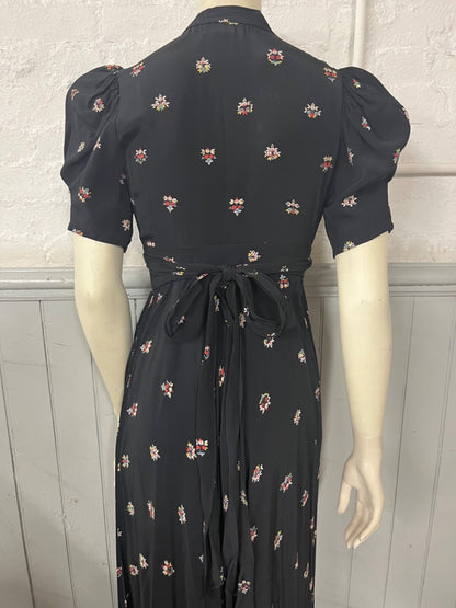 70's Maxi Couture Wrap "Bridget" Dress by Ossie Clark x Celia Birtwell