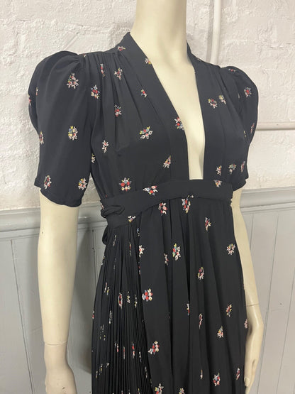70's Maxi Couture Wrap "Bridget" Dress by Ossie Clark x Celia Birtwell
