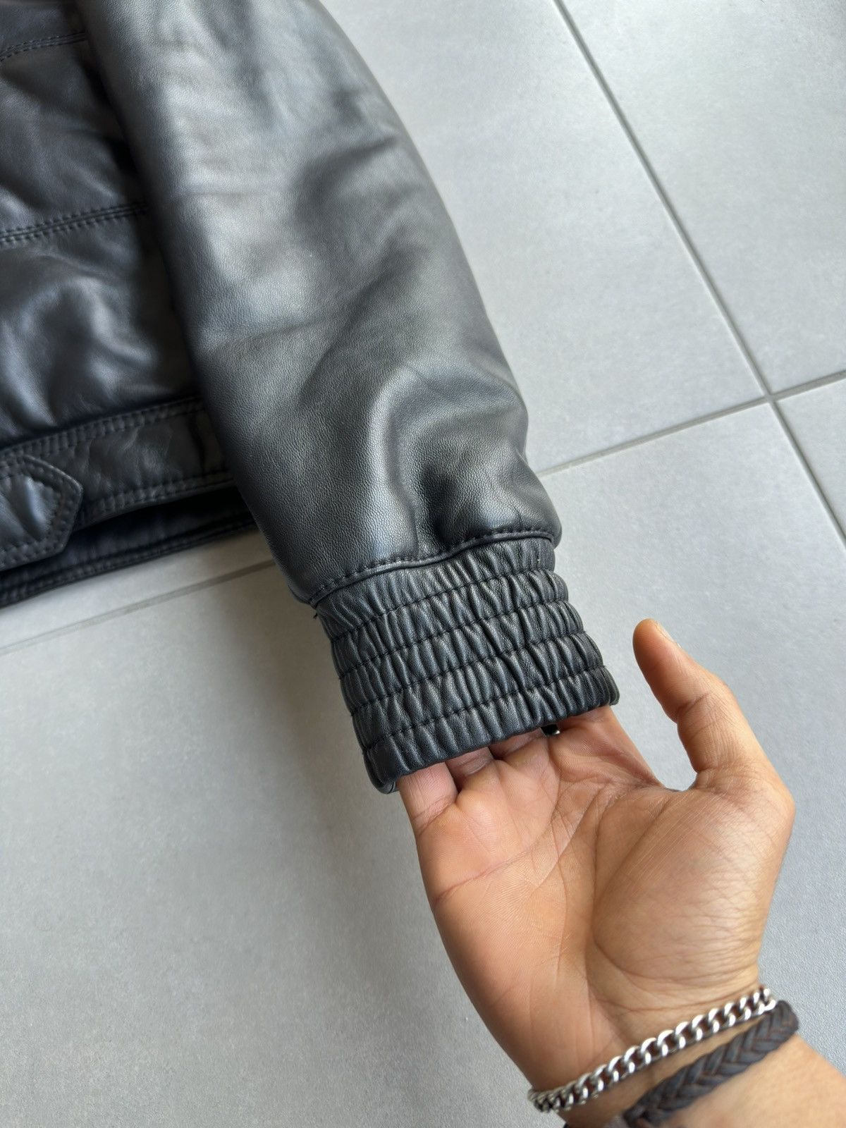 Dior Homme AW04 “VOTC” fur hooded leather jacket
