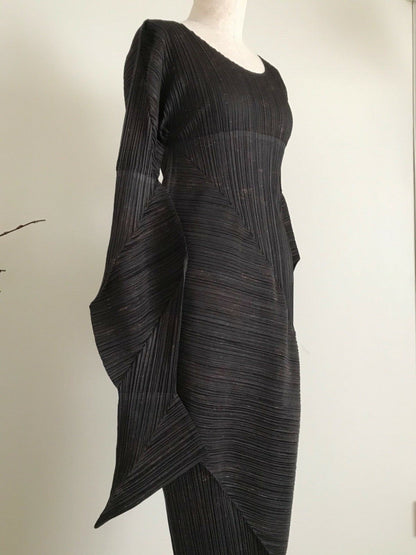 Pleats Please by ISSEY MIYAKE CAI GUO QIANG Gorgeous Dress Very Rare!