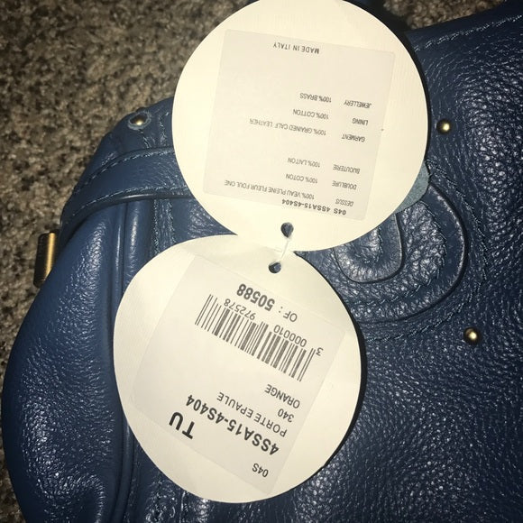 💙 Chloé Paddington Purse – Rare Blue Leather with Matte Gold Hardware 👜✨