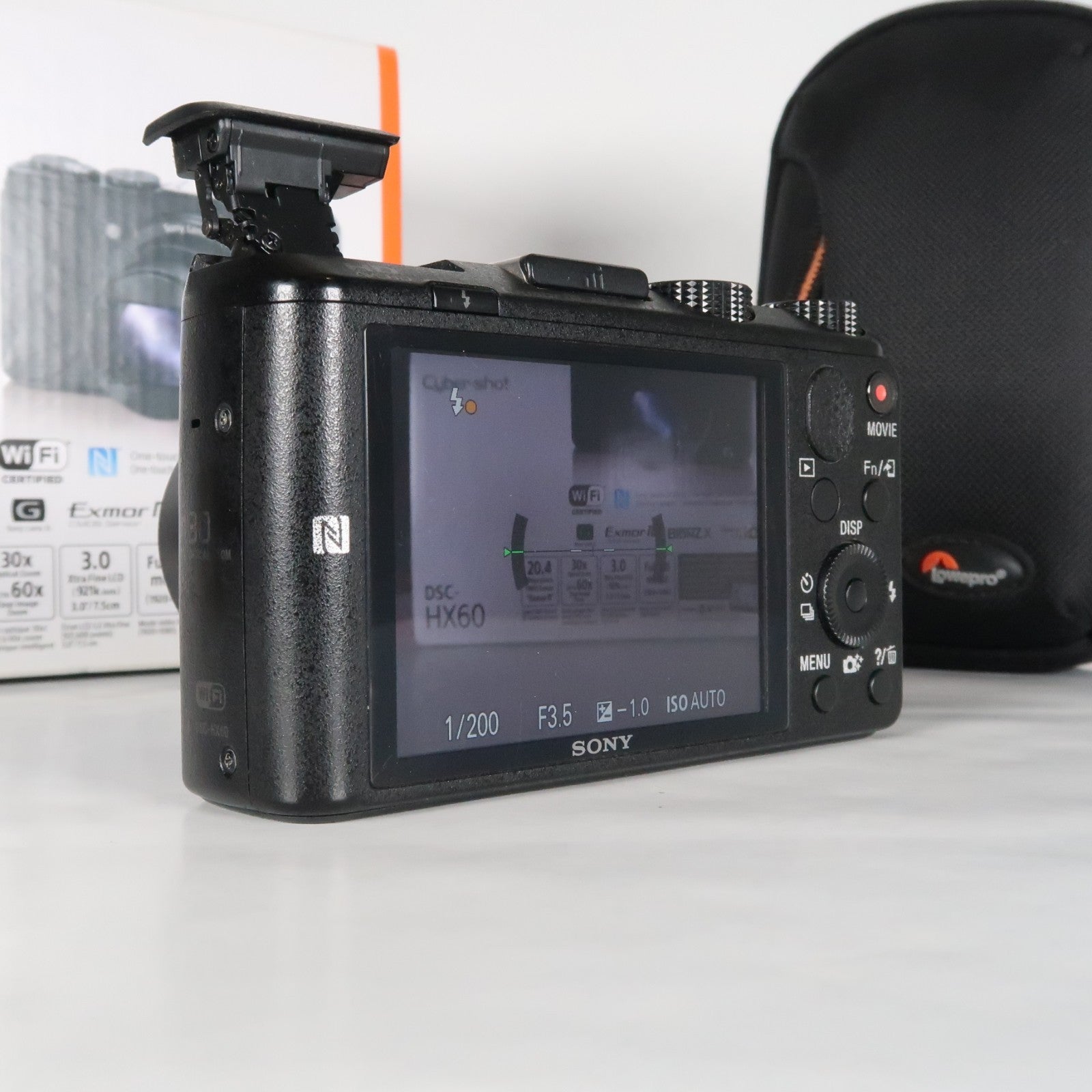 Sony CyberShot DSC-HX60V 20.4MP Digital Camera – Boxed, with Case &amp; 32GB SD Card
