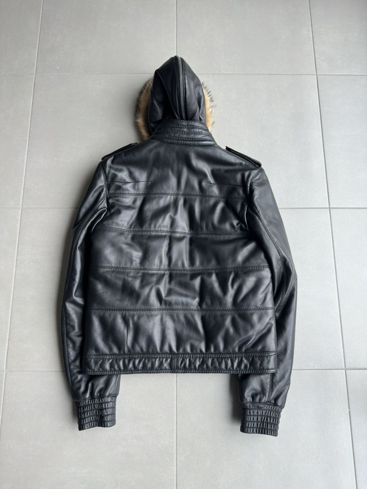 Dior Homme AW04 “VOTC” fur hooded leather jacket