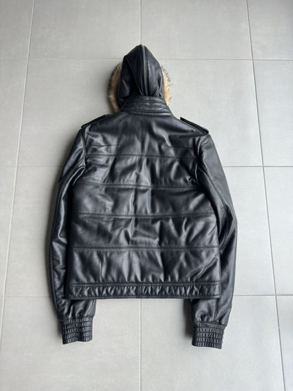 Dior Homme AW04 “VOTC” fur hooded leather jacket