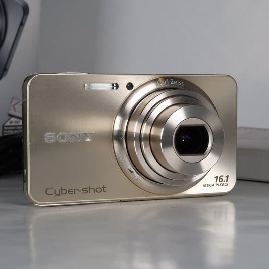 Sony Cyber-Shot DSC-W570 16.1MP 5x Digital Camera Gold – Very Good