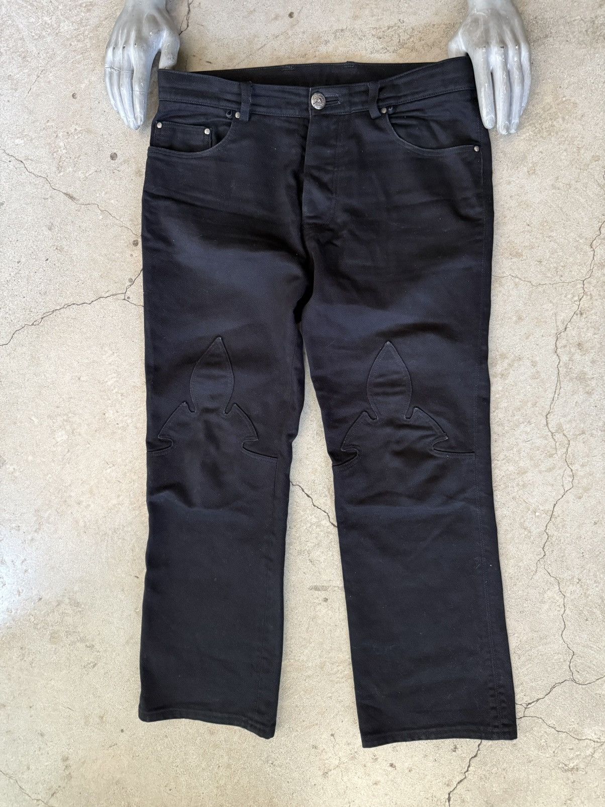 CHROME HEARTS FLUER KNEE DENIM PANTS JEANS