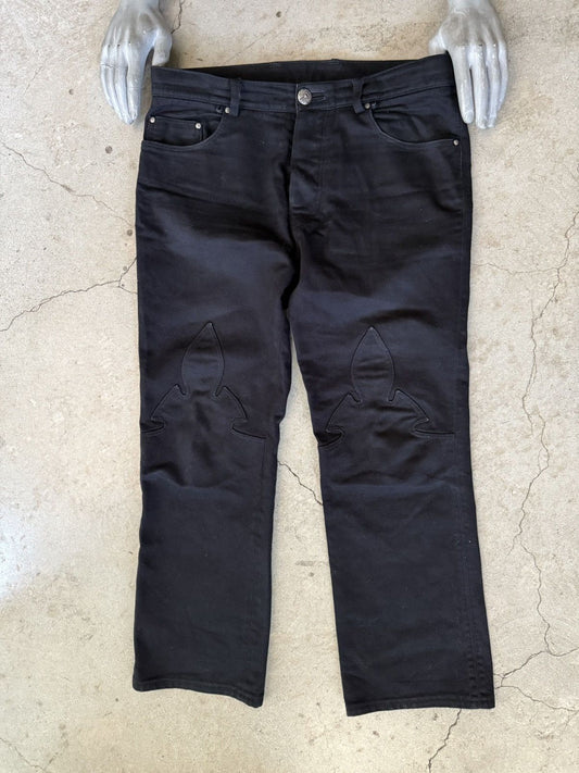 CHROME HEARTS FLUER KNEE DENIM PANTS JEANS