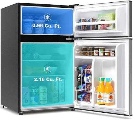 Whirlpool 3.1-Cu.-Ft. Stainless Steel 2-Door Refrigerator/Freezer