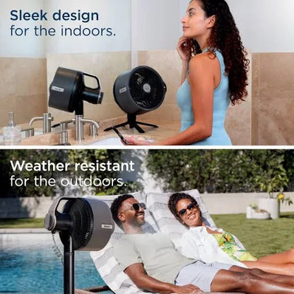 Shark FlexBreeze Pro Mist Indoor Outdoor Pedestal Table Fan with Water Tank - Grey