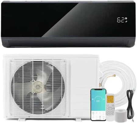 Karl Home 21 SEER2 12,000 BTU 1-Ton Wi-Fi Ductless Mini Split Air Conditioner and Heat Pump 115V in Black