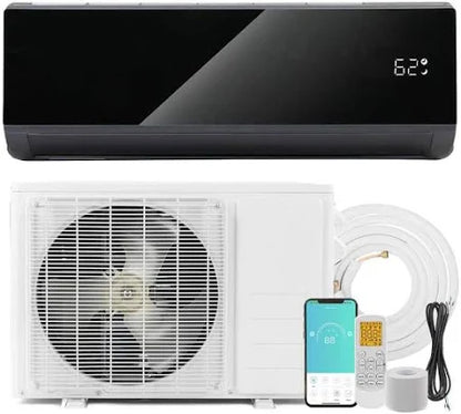 Karl Home 21 SEER2 12,000 BTU 1-Ton Wi-Fi Ductless Mini Split Air Conditioner and Heat Pump 115V in Black