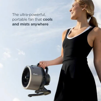 Shark FlexBreeze HydroGo Misting Portable Fan - Dark Gray