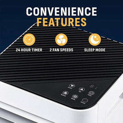 Newair 8,000 BTU Portable Air Conditioner Compact AC Design with Easy Setup Window Venting Kit