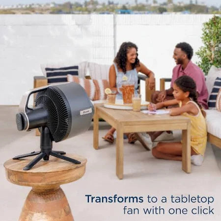 Shark FlexBreeze Pro Mist Indoor Outdoor Pedestal Table Fan with Water Tank - Grey