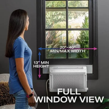 GE Profile ClearView 350 sq. ft. 8,300 BTU Smart Ultra Quiet Window Air Conditioner AHTT08BC