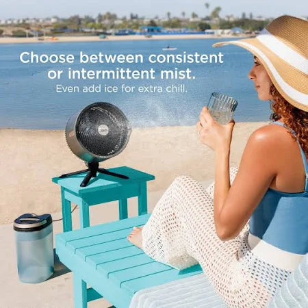 Shark FlexBreeze Pro Mist Indoor Outdoor Pedestal Table Fan with Water Tank - Grey
